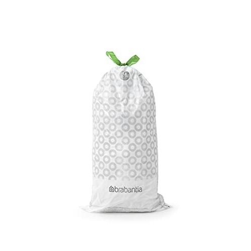 Brabantia PerfectFit Bin Liners (Size G/23-30 Litre) Thick Plastic Trash Bags with Tie Tape Drawstring Handles (40 Bags) - Image 4