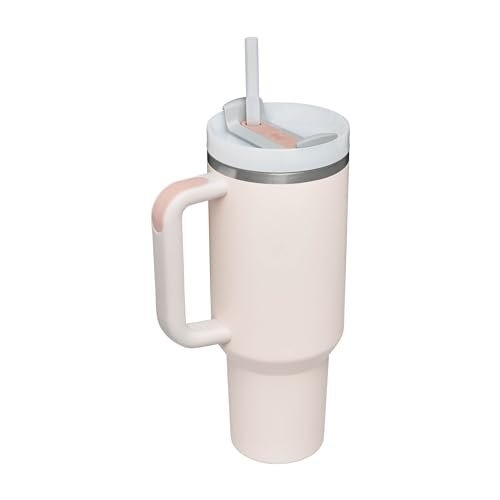 Stanley Quencher H2.0 FlowState Tumbler 1.2L - Cold For 11 Hours - Iced For 48 Hours - Water Bottle with Straw, Handle and Lid - Dishwasher Safe - Travel Mug For Cold or Hot Drinks - Rose Quartz - Image 5