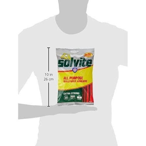 Solvite All Purpose Wallpaper Adhesive with Long-Lasting Results, Wallpaper Paste, Mixes in 20 Seconds, Hangs up to 10 Rolls, 1x185 g Sachet - Image 2