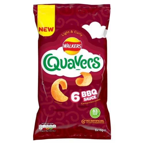 Walkers Quavers BBQ Multipack Snacks Crisps 6x16g - Image 9