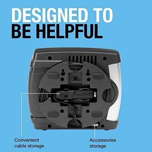 Ring Automotive - RAC610 12v electric tyre inflator air compressor car pump with pressure gauge and valve adaptors for car, motorbike, bike, ball and inflatables - Image 3