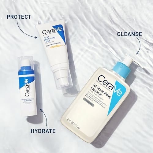 CeraVe SA Smoothing Face and Body Cleanser for Dry, Rough and Bumpy Skin 236ml with Salicylic Acid - Image 4