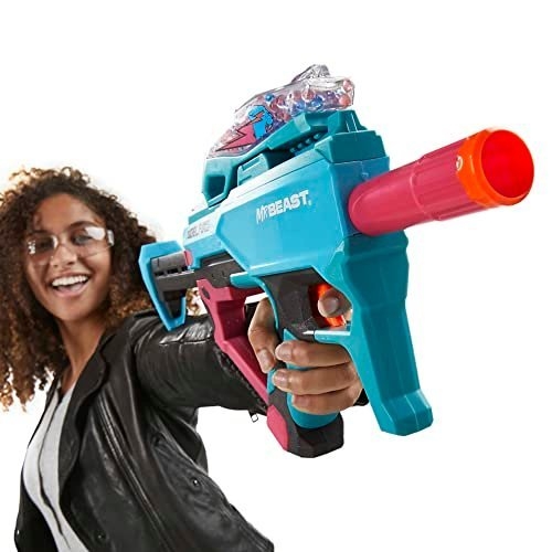 Nerf Pro Gelfire X MrBeast Blaster, 1600 Gelfire Rounds, 300 Round Hopper, Rechargeable Battery, Eyewear - Image 4
