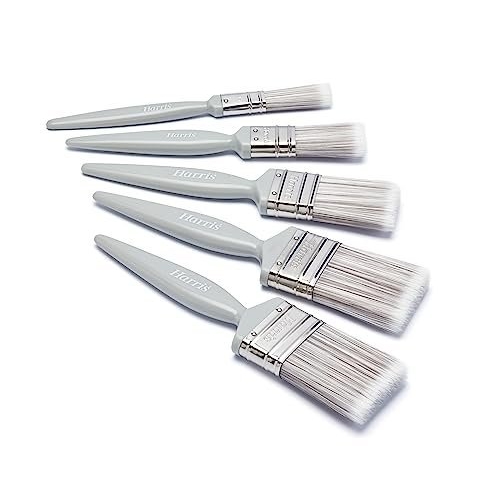 Harris Essentials Walls & Ceilings Paint Brush Set | Pack of 5 | 0.5", 1", 1.5", 2", Grey - Image 6