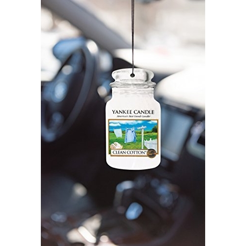 Yankee Candle Car Jar Scented Air Freshener, Clean Cotton, Three Count - Image 6