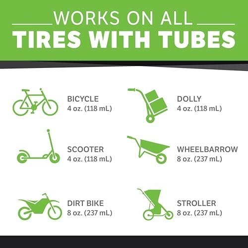 Slime 10015 Bike Tube Puncture Repair Sealant, Prevent and Repair, Suitable for all Bicycles, Non-Toxic, Eco-Friendly, 237 mL (8oz) bottle, Green - Image 3