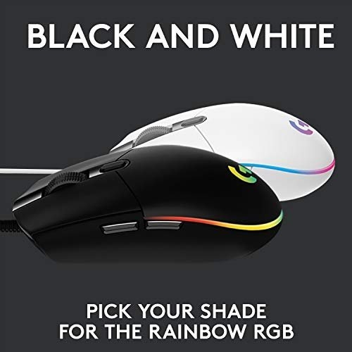 Logitech G203 LIGHTSYNC Gaming Mouse with Customizable RGB Lighting, 6 Programmable Buttons, Gaming Grade Sensor, 8K DPI Tracking, Lightweight - Black - Image 5