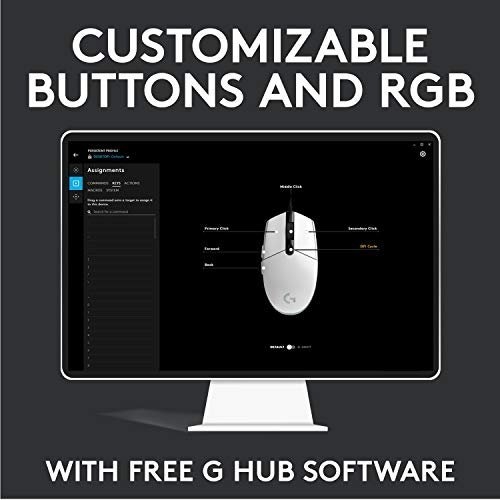Logitech G203 LIGHTSYNC Gaming Mouse with Customizable RGB Lighting, 6 Programmable Buttons, Gaming Grade Sensor, 8K DPI Tracking, Lightweight - Black - Image 3