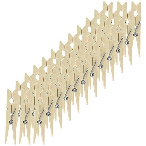 Elliott Hardwood Clothes Pegs with Metal Coil Spring for Firm Grip, Contoured to Prevent Leaving Marks on Clothing, This Pack Include 36 Pegs Ideal for Outdoor and Indoor Use - Image 3