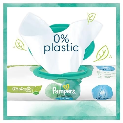 Pampers Harmonie Aqua Baby Wipes 24 Packs of 46 Wipes = 1152 Baby Wet Wipes, Help restore natural skin pH,delicate lotion with 99% water - Image 5