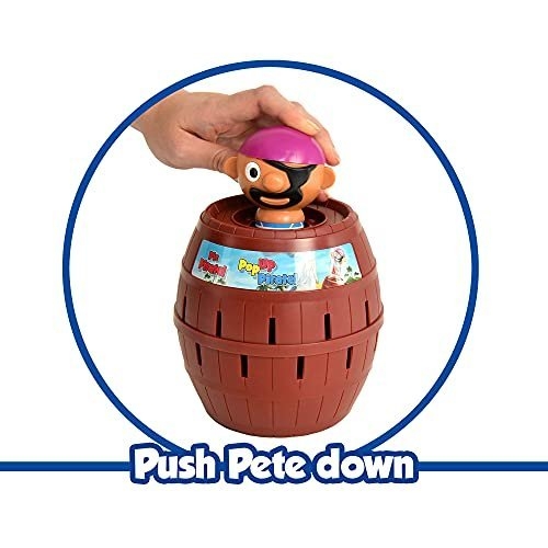 TOMY Pop Up Pirate Classic Children's Action Board Game, Family and Preschool Kids Game for Children 4, 5, 6, 7, 8 Year Old Boys Girls Adults,Packaging may vary, Wood - Choc Brown - Image 4