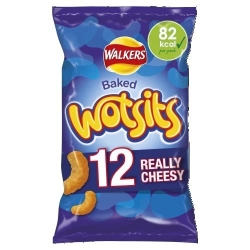Walkers Wotsits Really Cheesy Multipack Snacks, 12x16.5g