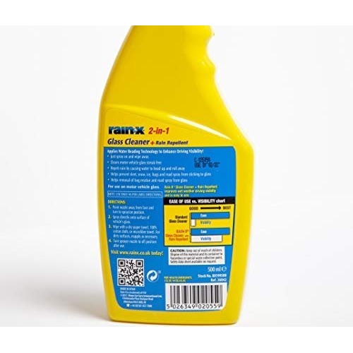 Rain-X 88199500 2in1 Glass Cleaner + Rain Repellent, 500ml, red - Image 2
