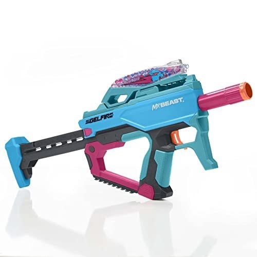 Nerf Pro Gelfire X MrBeast Blaster, 1600 Gelfire Rounds, 300 Round Hopper, Rechargeable Battery, Eyewear - Image 3