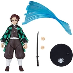 McFarlane Toys, Demon Slayer 7-inch Slayer Tanjiro Action Figure, Netflix Demon Slayer Anime Series Collectible Figure with Collectors Stand Base - Ages 12+