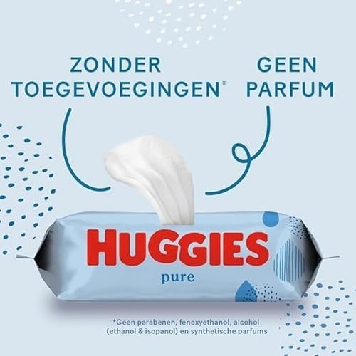 Huggies Pure, Baby Wipes, 18 Packs (1008 Wipes Total) - 99 Percent Pure Water Wipes - Fragrance Free for Gentle Cleaning and Protection - Natural Wet Wipes - Image 8