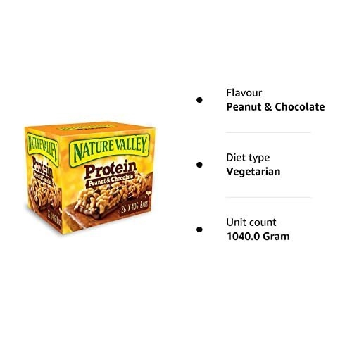 Nature Valley Protein Peanut & Chocolate Gluten Free Cereal Bars, 40 g (Pack of 26 ) - Image 4