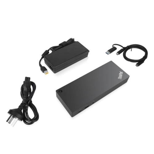 Lenovo 40AF0135UK ThinkPad Hybrid USB-C with USB-A Dock - Docking station - USB-C - GigE - 135 Watt - GB - for ThinkPad L480 L580 T480s X1 Yoga X280 - (Laptops > Laptop Docking Stations) - Image 2