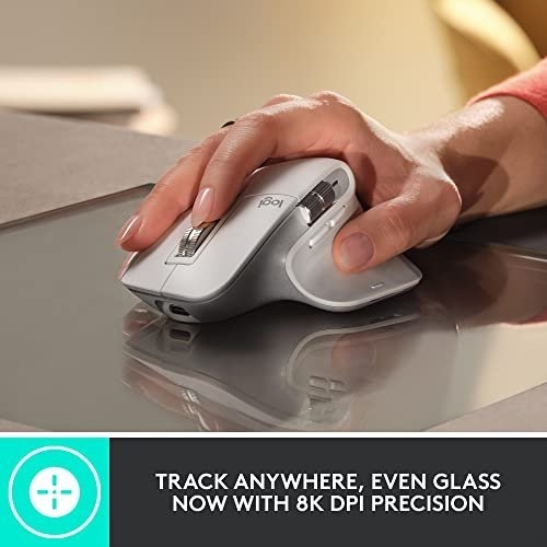 Logitech MX Master 3S - Wireless Performance Mouse with Ultra-Fast Scrolling, Ergonomic, 8K DPI, Glass Tracking, Silent Clicks, USB-C, Bluetooth, Windows, Linux, Chrome - Dark Gray - Image 11
