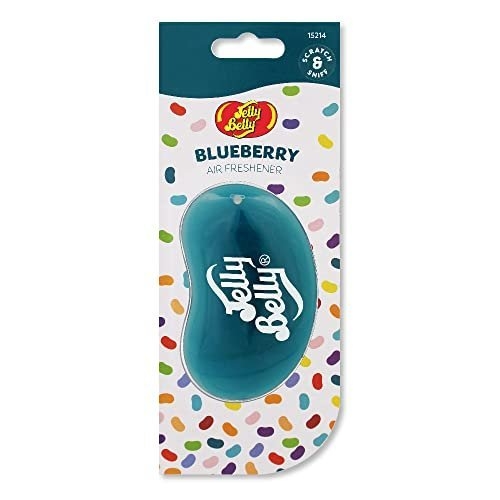 Jelly Belly Car Air Freshener - Blueberry 3D Hanging Freshener. Car Scent Lasts Up To 30 Days, Air Freshener Car, Home or Office. Genuine Jelly Belly Car Air Fresheners for Women, Men and Kids