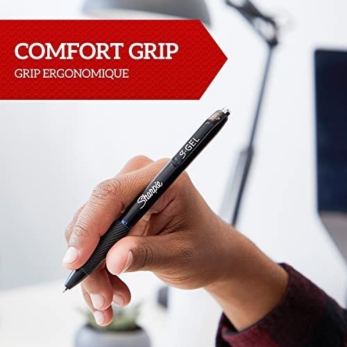 Sharpie S-Gel | Gel Pens | Medium Point (0.7mm) | Black Ink | 3 Count - Image 9