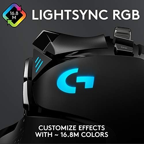 Logitech G G502 HERO High Performance Wired Gaming Mouse, HERO 25K Sensor, 25,600 DPI, RGB, Adjustable Weights, 11 Programmable Buttons, On-Board Memory, PC/Mac - Black - Image 6