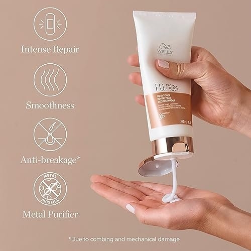 Wella Professionals Fusion Intense Repair, Protection against Hair Breakage and Damage, Professional Hair Care, Conditioner, 200ml - Image 6