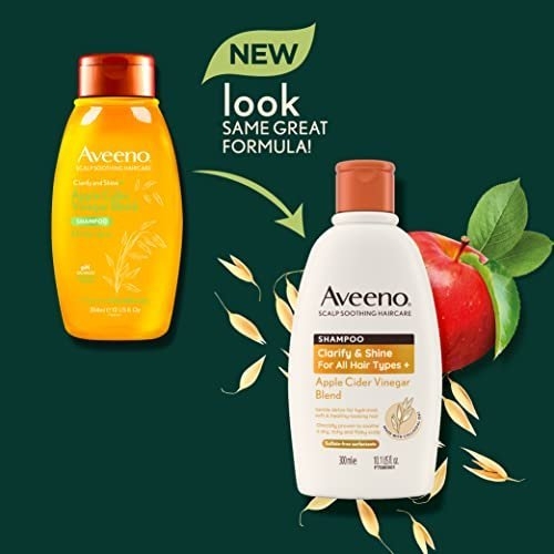 Aveeno Clarify and Shine Apple Cider Vinegar Scalp Soothing Shampoo for all Hair Types 300ml - Image 10