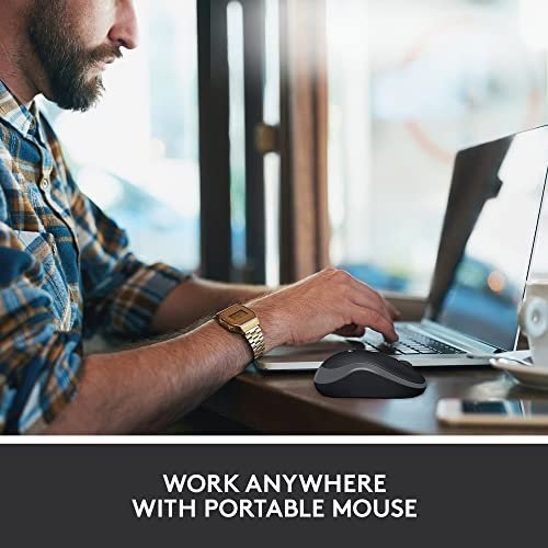 Logitech M185 Wireless Mouse, 2.4GHz with USB Mini Receiver, 12-Month Battery Life, 1000 DPI Optical Tracking, Ambidextrous, Compatible with PC, Mac, Laptop - Grey - Image 10