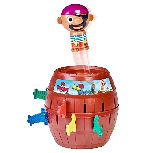 TOMY Pop Up Pirate Classic Children's Action Board Game, Family and Preschool Kids Game for Children 4, 5, 6, 7, 8 Year Old Boys Girls Adults,Packaging may vary, Wood - Choc Brown - Image 7
