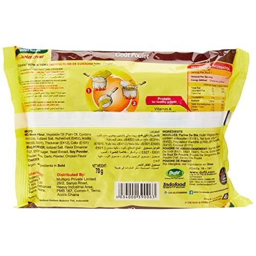 Indomie Chicken Noodles from Nigeria, 70 g, Pack of 40 (Packaging May Vary) - Image 3