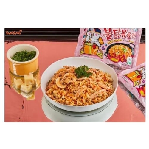 Samyang Carbo Buldak Nuclear Fire Fried Super Hot Spicy Noodle 5 Pack - Image 2