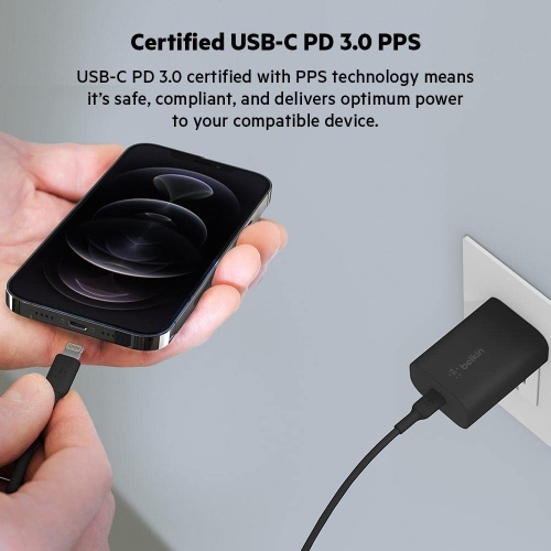 Belkin BoostCharge 25W Wall Chargers with PPS (USB-C Power Delivery, Fast Charger for iPhone, Samsung, Galaxy Tab, iPad and more) - Image 7