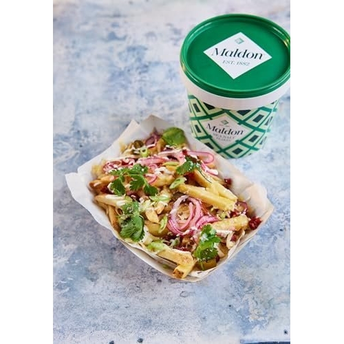 Maldon - Sea Salt Flakes, Unique Pyramid Shaped Salt Flakes, Perfect for a Wide Range of Dishes, Hand-Harvested for Four Generations, 570g Tub - Image 4