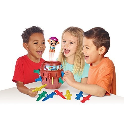 TOMY Pop Up Pirate Classic Children's Action Board Game, Family and Preschool Kids Game for Children 4, 5, 6, 7, 8 Year Old Boys Girls Adults,Packaging may vary, Wood - Choc Brown - Image 5