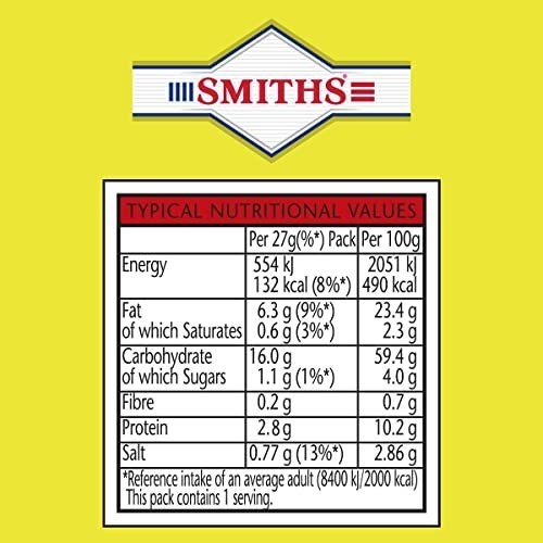 Smith's Savoury Selection Scampi & Lemon Fries 27g (Sheet of 24 Bags) - Scampi and Lemon Flavor Cereal Snack [Packaging may vary] - Image 6