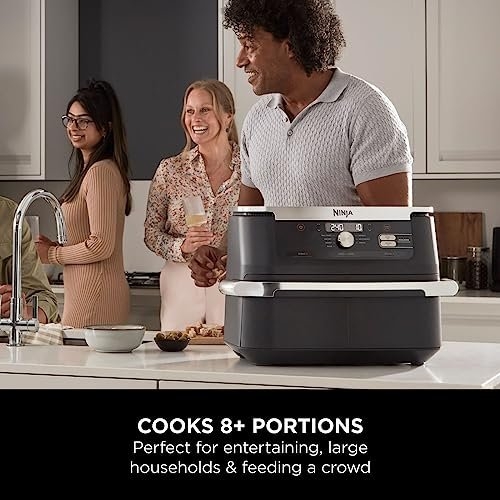 Ninja Foodi FlexDrawer Air Fryer, Dual Zone with Removable Divider, Large 10.4L Drawer, 7-in-1, Air-Fryer Uses No Oil, Air Fry, Roast, Bake, Max Crisp, Non-Stick Dishwasher Safe Parts, Black AF500UK - Image 7