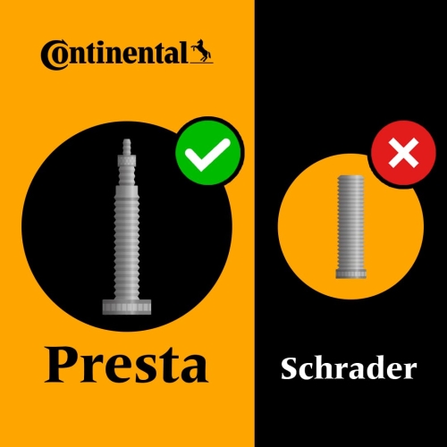 Continental Race 28 700 x 25-32c Bike Inner Tubes with Presta 60mm Valve (Pair),Black - Image 2