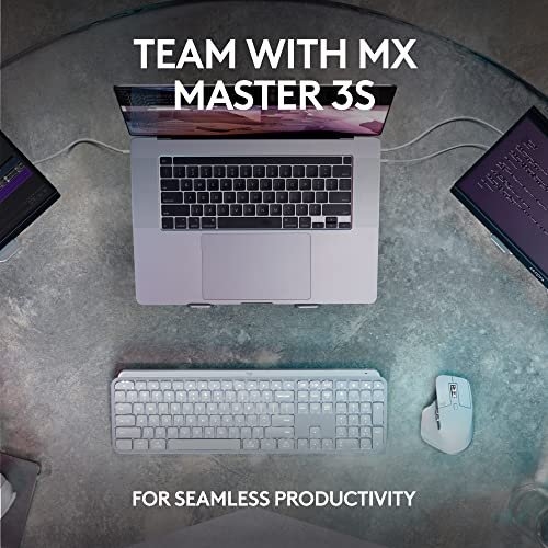 Logitech MX Keys S Wireless Keyboard, Low Profile, Fluid Quiet Typing, Programmable , Backlighting, Bluetooth, USB C Rechargeable, for Windows PC, Linux, Chrome, Mac, QWERTY UK English - Graphite - Image 4