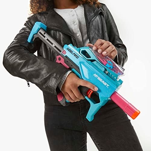 Nerf Pro Gelfire X MrBeast Blaster, 1600 Gelfire Rounds, 300 Round Hopper, Rechargeable Battery, Eyewear - Image 5