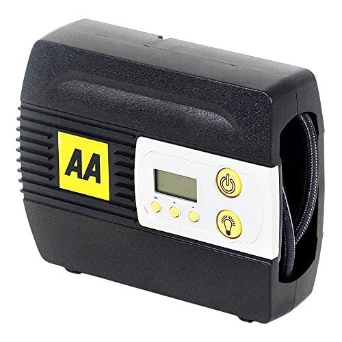AA 12V Digital Tyre Inflator AA5502 – For Cars Other Vehicles Inflatables Bicycles - Shows PSI BAR KPA 3-100 PSI – Includes Adaptors, Black - Image 2