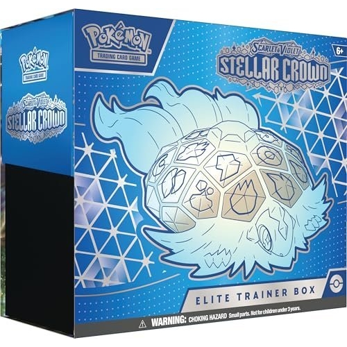 Pokémon TCG: Scarlet & Violet—Stellar Crown Elite Trainer Box (1 Full-Art Promo Card, 9 Boosters & Premium Accessories)