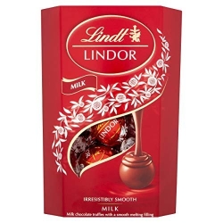 Lindt Lindor Milk Chocolate Truffles Box - Approx 16 balls, 200g - Chocolate Truffles with a Smooth Melting Filling - Gift Present - Birthday, Celebrations, Congratulations, Thank you