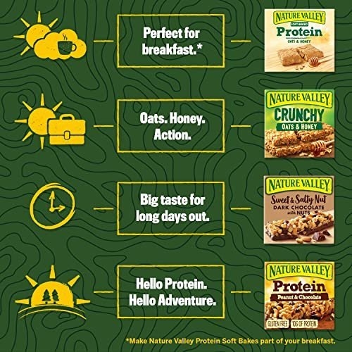 Nature Valley Protein Peanut & Chocolate Gluten Free Cereal Bars, 40 g (Pack of 26 ) - Image 5