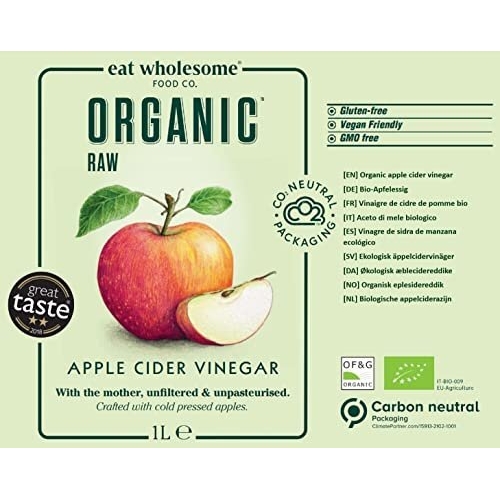 Eat Wholesome Organic Raw Apple Cider Vinegar Unfiltered with The Mother, in Box, 1 l (Pack of 1) - Image 5