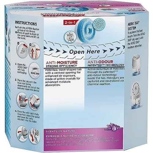 UniBond AERO 360° Moisture Absorber Lavender Garden Refill Tab, aromatherapy, ultra-absorbent and odour-neutralising, for AERO 360° Dehumidifier, Condensation Absorbers, Twin Pack (2 x 450g) - Image 7