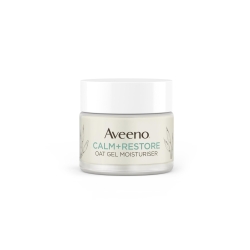 Aveeno Face Calm+Restore Oat Gel Moisturiser (1x 50ml), Face Moisturiser to Instantly Soothe and Replenish the Skin's Moisture Barrier, Intensely Nourishing Day Cream, Tested on Sensitive Skin