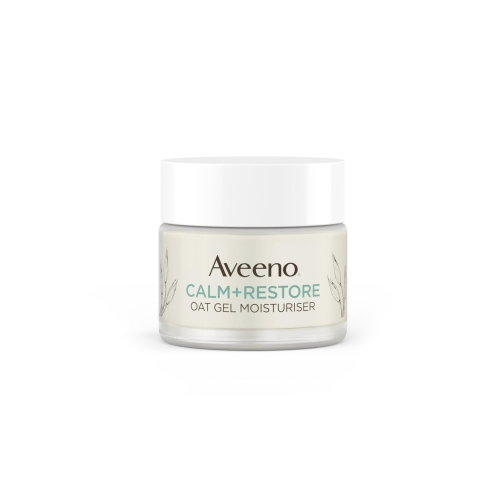 Aveeno Face Calm+Restore Oat Gel Moisturiser (1x 50ml), Face Moisturiser to Instantly Soothe and Replenish the Skin's Moisture Barrier, Intensely Nourishing Day Cream, Tested on Sensitive Skin
