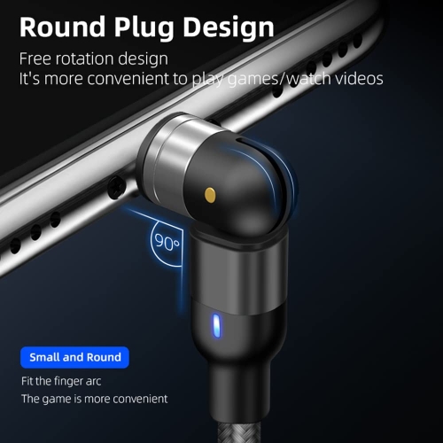P-TECHUK Fast Charging Magnetic Data Cable, Magnetic Charging Cable with Data Transmission. Type C and Micro Usb connectors - A17 Black (1M 2M Cables, 1 x Tip Holder, 6 x Tips) - Image 8