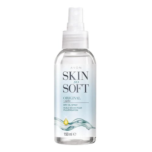 Avon Skin So Soft Dry Oil Spray 150ml | Locks in Moisture | Formulated with Jojoba Oil and Vitamin E | Quick Dry Formula | Cruelty Free,Clear